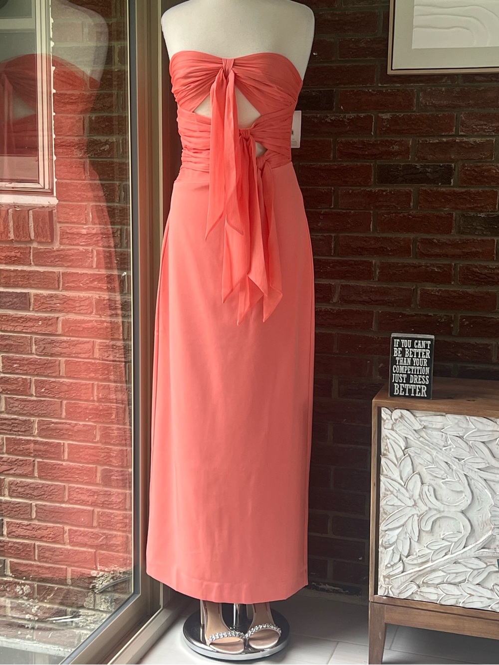 AMUR Size 6 Diana Revolve Cut-out Gown NWT in Peach Sky - Picture 4 of 8